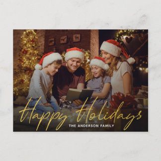 Carte Postale Joyeuses fêtes Noël Famille Photo