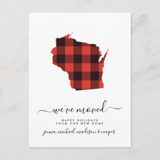 Carte Postale Joyeuses fêtes | Nous avons bougé | Wisconsin