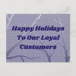 Carte Postale Joyeuses Fêtes : Remerciements à nos clients d'aff