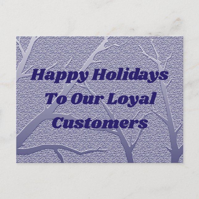 Carte Postale Joyeuses Fêtes : Remerciements à nos clients d'aff (Devant)