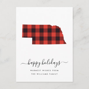 Carte Postale Joyeuses fêtes Souhaits chauds Nebraska