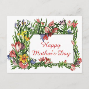 Carte Postale Joyeuses fleurs de la Fête des Mères