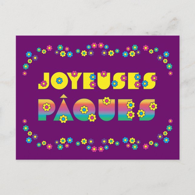 Carte Postale Joyeuses Pâques (Devant)