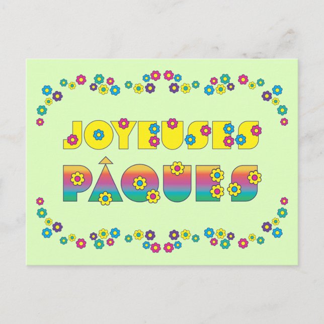 Carte Postale Joyeuses Pâques (Devant)