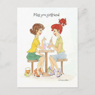 Carte Postale Joyeuses Soda Girls