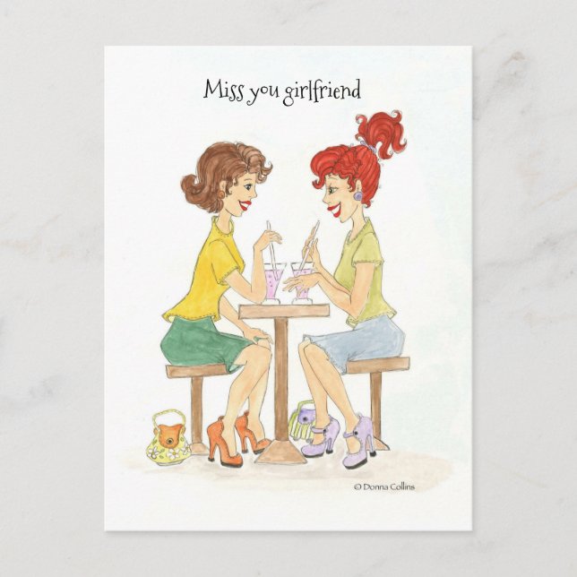 Carte Postale Joyeuses Soda Girls (Devant)