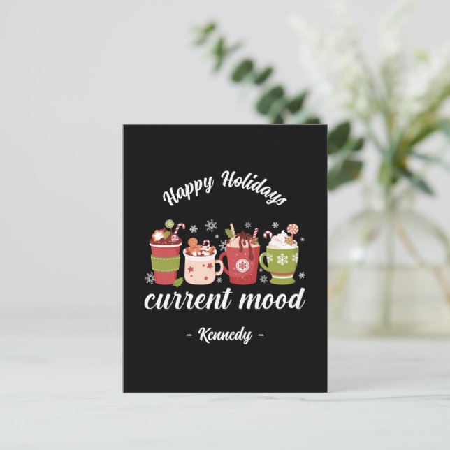Carte Postale Joyeuses vacances - cacao chaud (Debout devant)