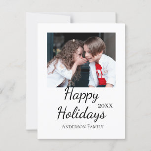 Carte Postale Joyeuses vacances enfants famille photo cadeaux mo