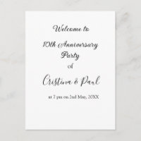 Joyeux 10ème anniversaire de mariage simple nom mi