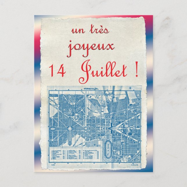 Carte Postale Joyeux 14 juillet (Devant)