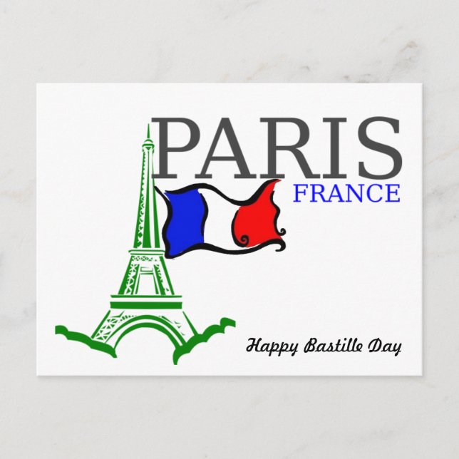 Carte Postale Joyeux 14 juillet France (Devant)
