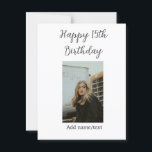 Carte Postale Joyeux 15e anniversaire ajouter nom photo texte mo<br><div class="desc">Conception</div>