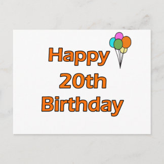 Carte Postale Joyeux 20e anniversaire