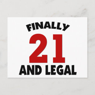 Carte Postale Joyeux 21 anniversaire