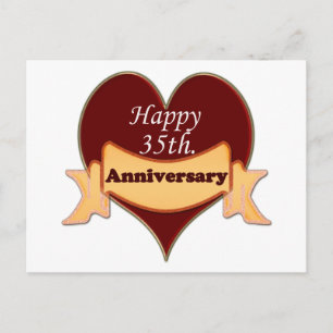 Carte Postale Joyeux 35ème. Anniversaire
