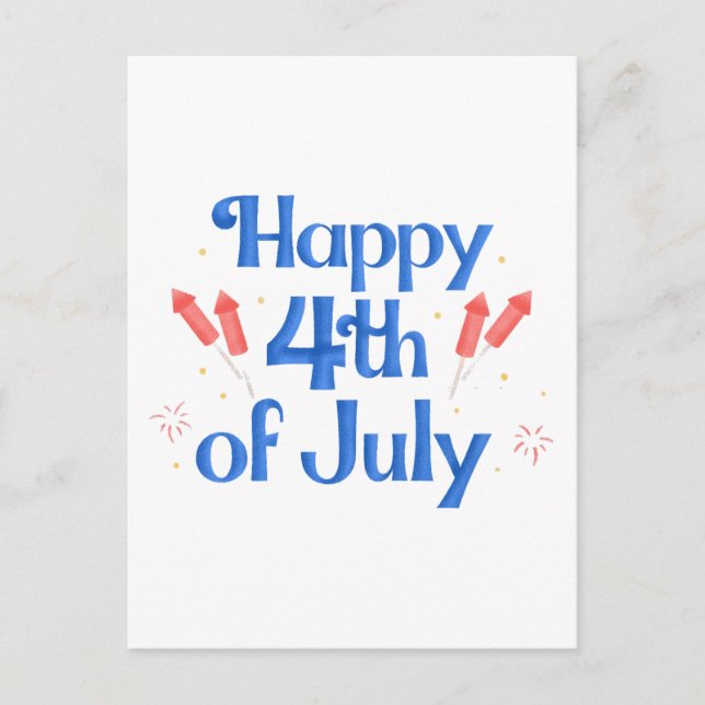 Carte Postale Joyeux 4 juillet (Devant)