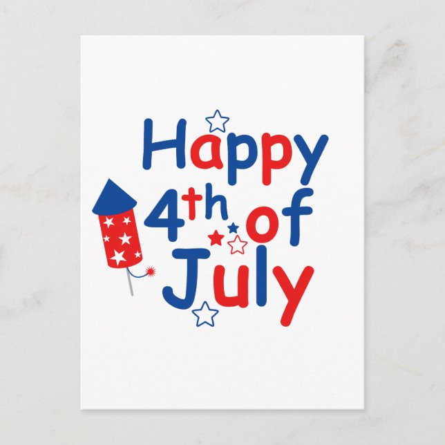 Carte Postale Joyeux 4 juillet (Devant)