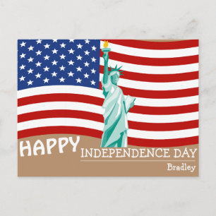 Carte Postale Joyeux 4 juillet fête de l'Indépendance
