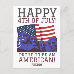 Carte Postale Joyeux 4 juillet fête de l'Indépendance