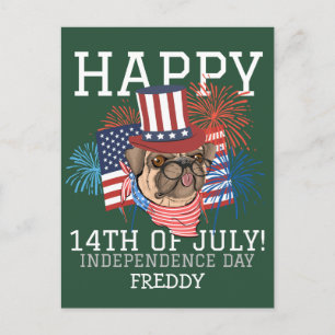Carte Postale Joyeux 4 juillet fête de l'Indépendance