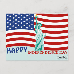 Carte Postale Joyeux 4 juillet fête de l'Indépendance 
