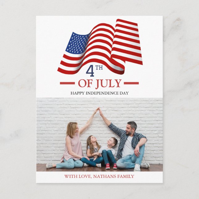 Carte Postale Joyeux 4 juillet fête de l'indépendance photo de l (Devant)