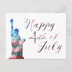 Carte Postale Joyeux 4 juillet (livre de la liberté)