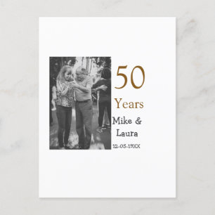 Carte Postale Joyeux 50e anniversaire ajoutez nom du couple date