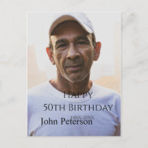 Joyeux 50e anniversaire nom photo année homme simp