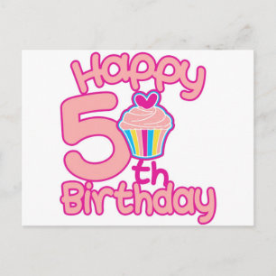 Carte Postale Joyeux 5e anniversaire !