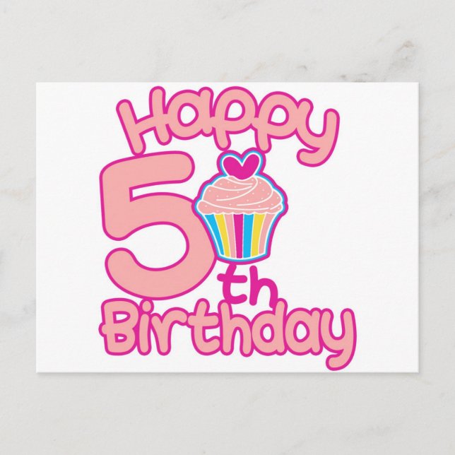 Carte Postale Joyeux 5e anniversaire ! (Devant)