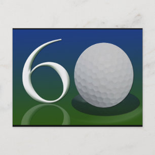 Carte Postale Joyeux 60e anniversaire pour la noix de golf