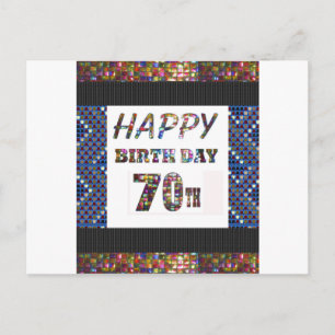 Carte Postale Joyeux 70e anniversaire