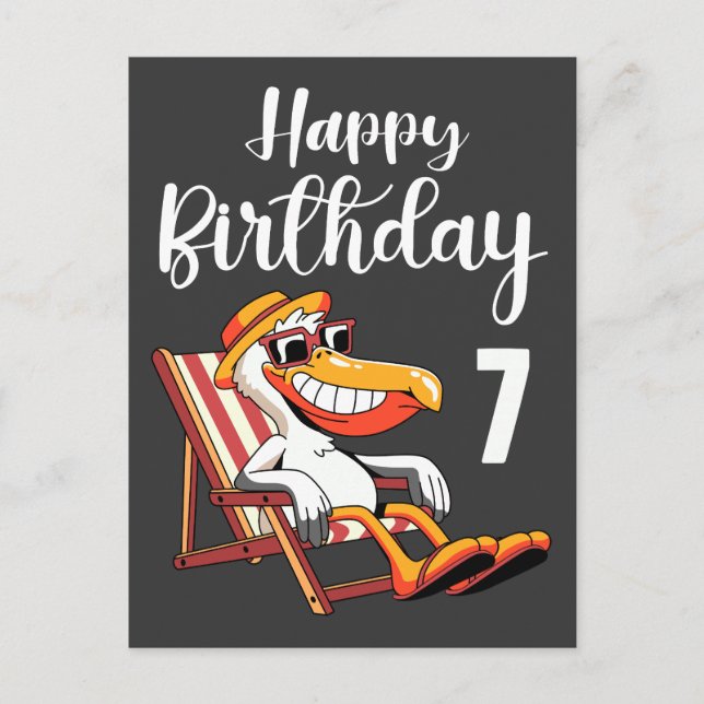 Carte Postale Joyeux 7ème anniversaire (Devant)