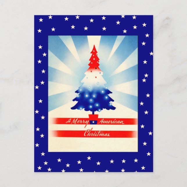 Carte postale Joyeux American Christmas Patriotic  (Devant)