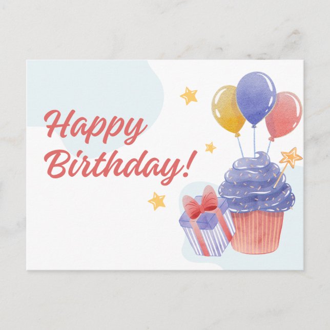 CARTE POSTALE JOYEUX ANNIVERSAIRE (Devant)