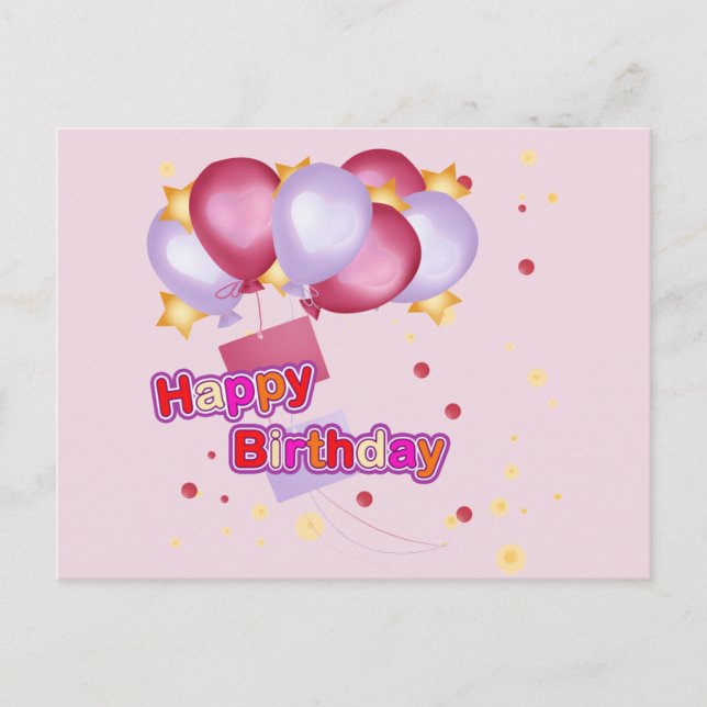 CARTE POSTALE JOYEUX ANNIVERSAIRE (Devant)
