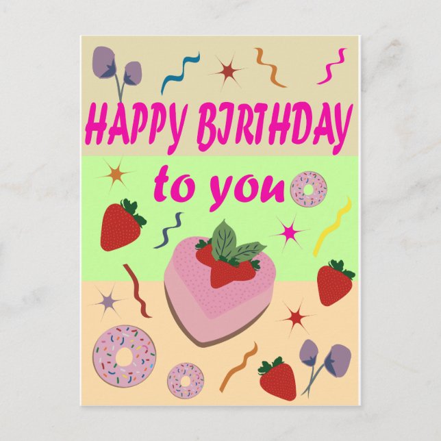 Carte Postale Joyeux Anniversaire (Devant)
