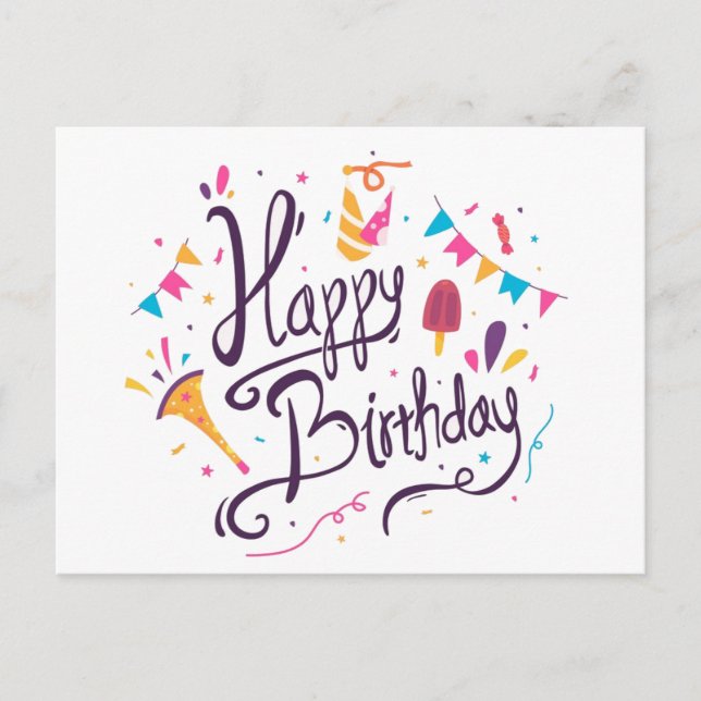 Carte Postale Joyeux Anniversaire (Devant)