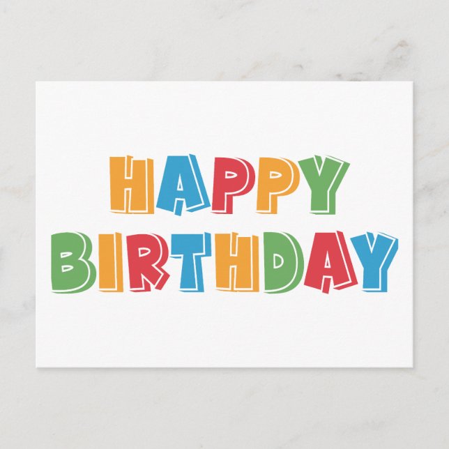 Carte Postale Joyeux Anniversaire  (Devant)
