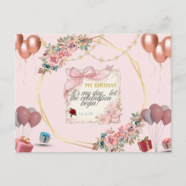 Carte Postale Joyeux anniversaire (Devant)