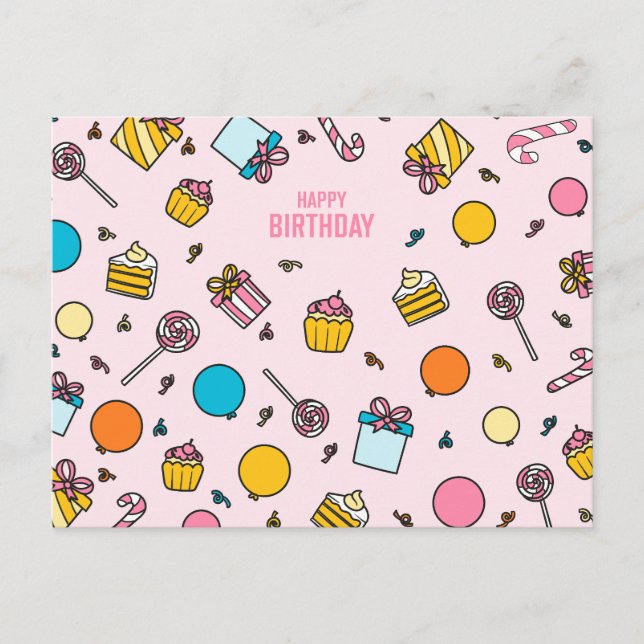 CARTE POSTALE JOYEUX ANNIVERSAIRE (Devant)