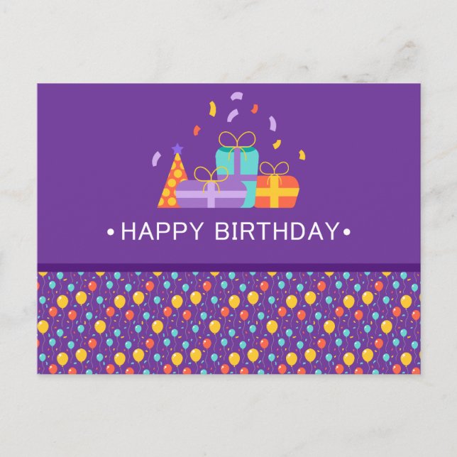 CARTE POSTALE JOYEUX ANNIVERSAIRE (Devant)