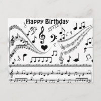 Note Musique Cartes Postales Pas De Quantite Minimum Zazzle