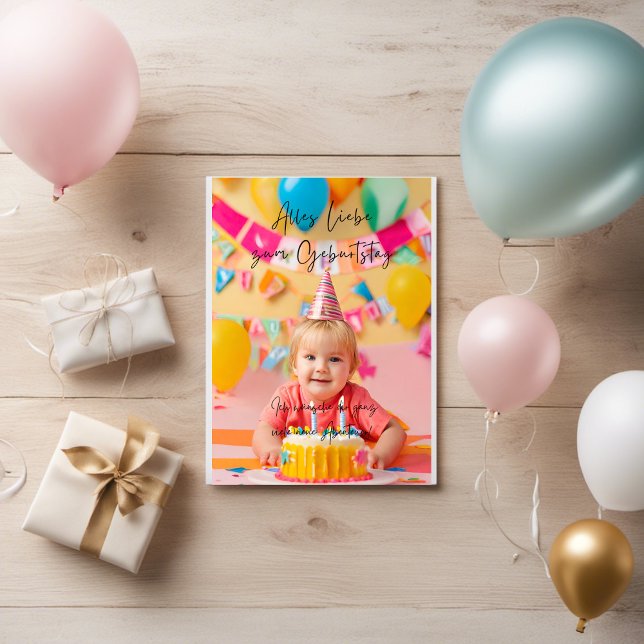 Carte Postale Joyeux anniversaire 🍀 (Happy Birthday Kindergeburtstag)