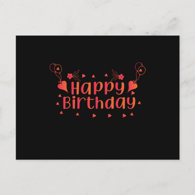 Carte Postale Joyeux anniversaire. (Devant)