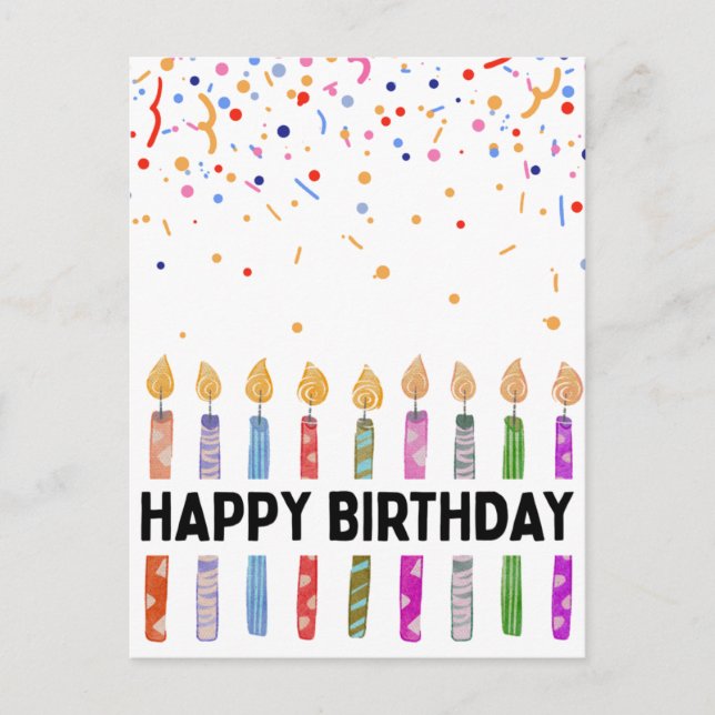 CARTE POSTALE JOYEUX ANNIVERSAIRE (Devant)