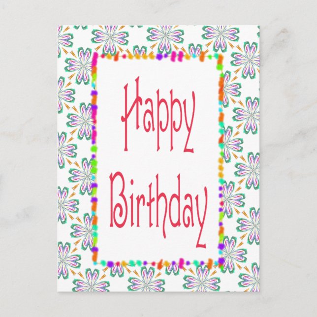 Carte Postale Joyeux anniversaire (Devant)