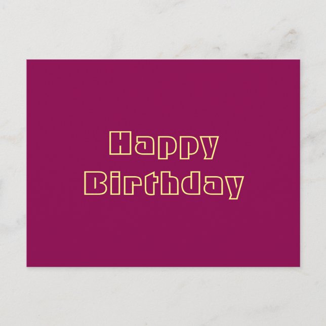 Carte Postale Joyeux anniversaire (Devant)