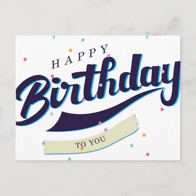 Carte Postale Joyeux Anniversaire (Devant)